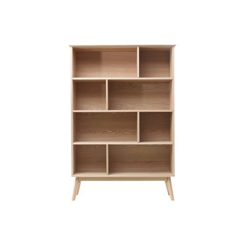 Bibliothèque Scandinave 8 Casiers Chêne Ingrid
