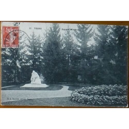 Carte Postale Ancienne - 57 - Tours - Square Mirabeau