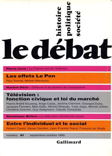 Le Débat 61 - Septembre Octobre 1990