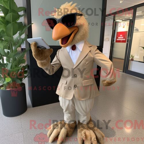 Costume Mascotte Redbrokoly De Morse Bleu Personnage Habillé Avec Un Jean Boyfriend Et Des Bracelets