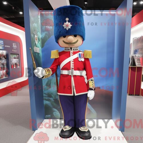 Personnage De Costume De Mascotte Redbrokoly De La Garde Royale Britannique Habillé Avec Une Jupe Crayon Et Des Bracelets De Cheville