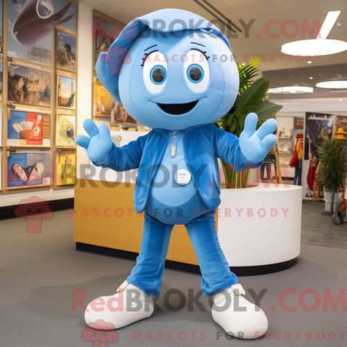 Costume Mascotte Redbrokoly D Élan Rose Habillé Avec Une Chemise En Popeline Et Des Foulards