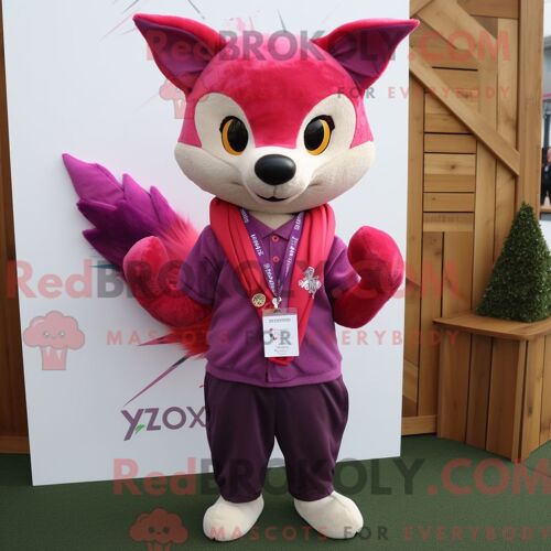 Costume Mascotte Redbrokoly De Kangourou Bleu Ciel Personnage Habillé Avec Une Robe De Bal Et Des Clips Pour Écharpe