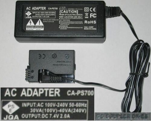 Chargeur pour CANON ACK-E8 ACKE8, CA-PS700, DR-E8 DRE8, Canon EOS 550D, 600D, EOS Kiss X4