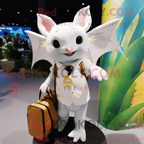 Costume Mascotte Redbrokoly Para Commando Jaune Citron Habillé D Un T-Shirt Et D Épingles À Cheveux