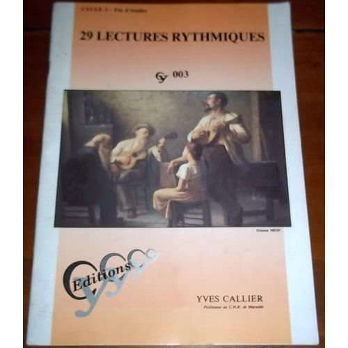 29 Lectures Rythmiques, Cy003. Yves Callier. Ed.Heugel Et Cie.