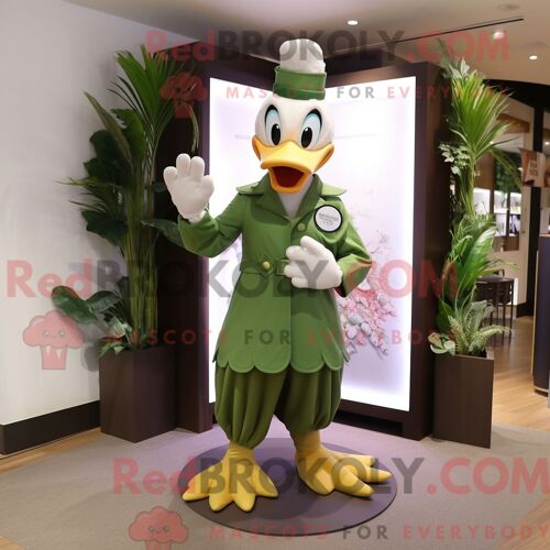 Costume De Mascotte Redbrokoly D Olive Swans Personnage Habillé Avec Un Pantalon Habillé Et Des Montres