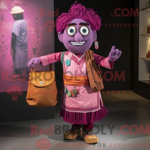 Costume Mascotte Redbrokoly De Lama Bleu Marine Personnage Habillé Avec Une Mini Robe Et Des Bracelets