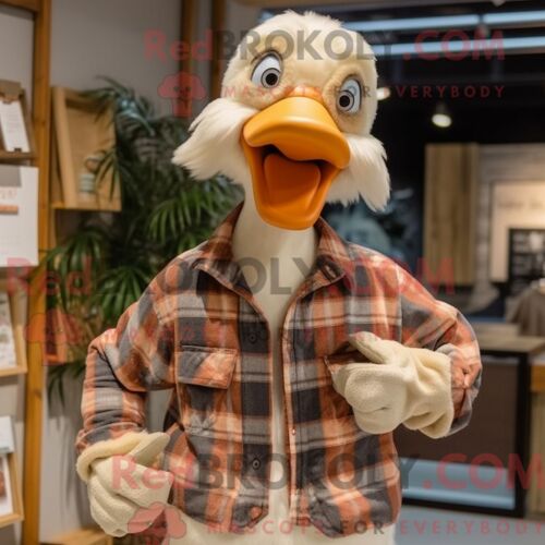 Costume De Mascotte Redbrokoly De Velociraptor De La Marine Personnage Habillé D Une Robe Taille Empire Et De Montres Numériques