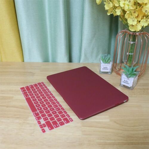 Étui pour ordinateur portable mat funda pour MacBook Pro barre tactile + housse de clavier - For Modèle A1425 A1502 - Vin rouge mat