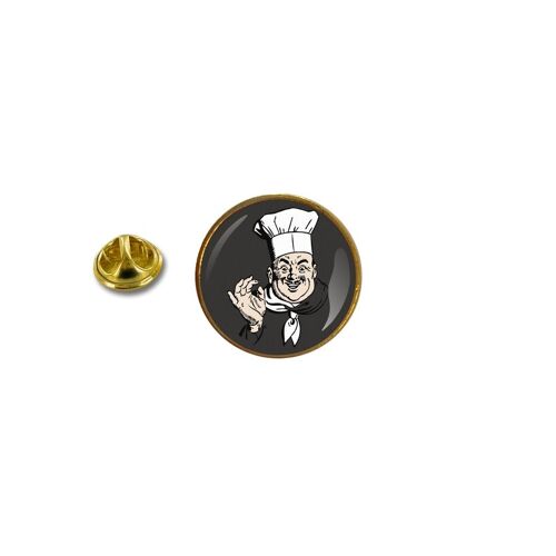 Pins Pin Badge Pin's Metal Avec Pince Papillon Chef Cuisinier Italie