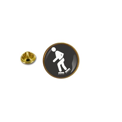 Pins Pin Badge Pin's Metal Avec Pince Papillon Roller Patin A Roulette