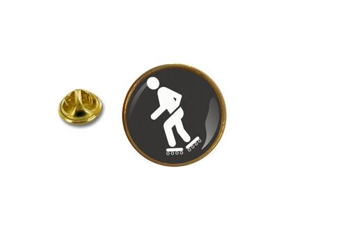 Pins Pin Badge Pin's Metal Avec Pince Papillon Roller Patin A Roulette