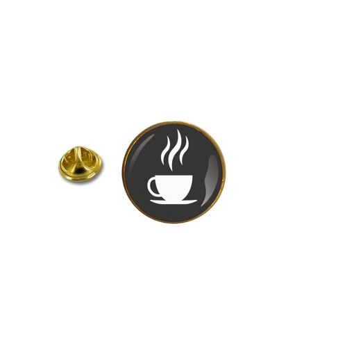 Pins Pin Badge Pin's Metal Avec Pince Papillon Cafe Chaud