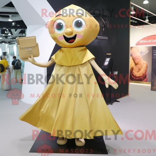 Personnage De Costume De Mascotte Redbrokoly De Pop Corn Marron Habillé Avec Un Jean Et Des Lunettes De Lecture