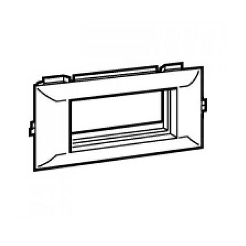 Legrand 030437 - Support mosaïque pour canaux DLP 130 x 50 - 4 Modules - couvercle 55mm