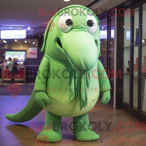 Personnage De Costume De Mascotte Redbrokoly Blue But Habillé Avec Un Pantalon Et Des Écharpes En Velours Côtelé