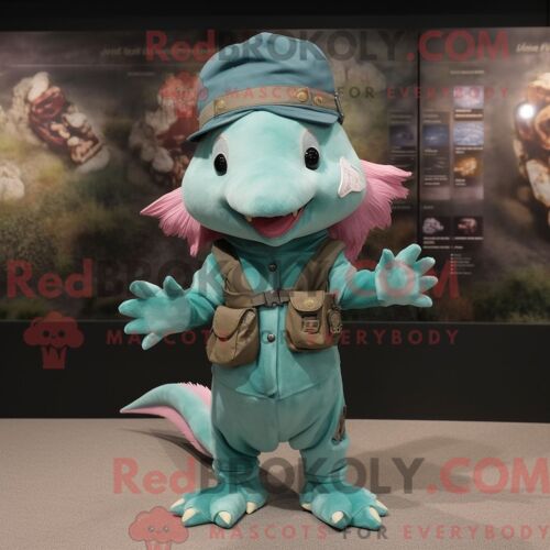 Costume De Mascotte Redbrokoly De Soldat De L Armée Orange Personnage Habillé D Un Imperméable Et De Boucles D Oreilles