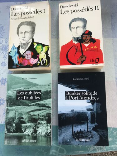 Les Possédés I Et Ii De Dostoievski - Les Oubliés De Paulilles Et Bunker Solitude À Port Vendres , Dédicacés Par L Auteur Lucas Danemine : 4 Livres De Poche