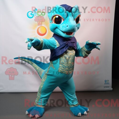 Costume Mascotte Redbrokoly De Poulpe Crème Habillé D Une Combinaison Et De Cravates