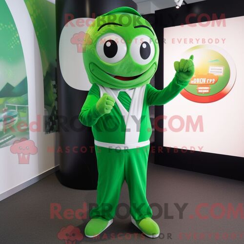 Costume Mascotte Redbrokoly De Green Alliance Personnage Habillé D Une Veste Et D Anneaux