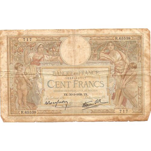 Le 100 Francs (Luc Olivier Merson) - Type 1906 Modifié (Nº25).