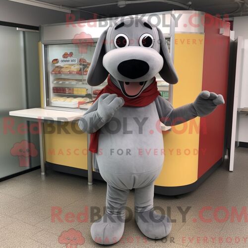 Costume De Mascotte Redbrokoly De Sanglier Noir Personnage Habillé D Une Chemise En Jean Et De Clips Pour Écharpe