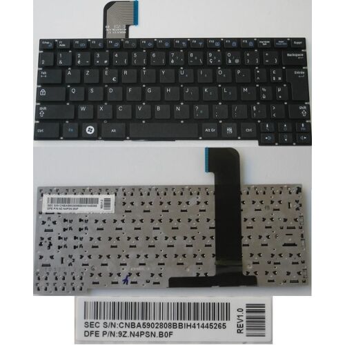 Clavier Azerty Français / French Pour SAMSUNG X128 Series, Noir / Black, Model: CNBA5902808, P/N: 9Z.N4PSN.B0F