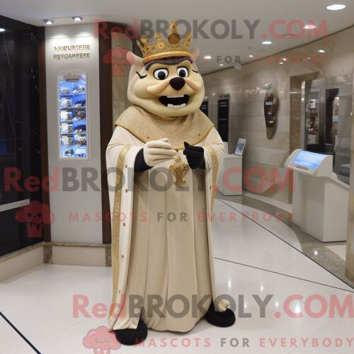 Costume De Mascotte Redbrokoly Stroganoff De B?uf Olive Habillé Avec Une Robe Longue Et Des Gants