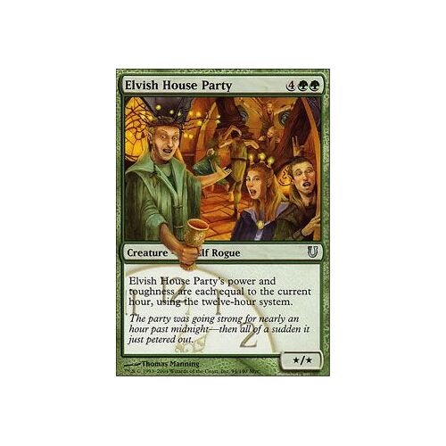 Elvish House Party  - Magic Mtg - Unhinged Vo Mint 94 - U