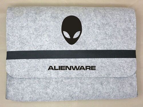 Kit d'enveloppe de sac à pince en tissu feutré, boîtier de chariot Protection pour Alienware - For 18 pouces - gris clair
