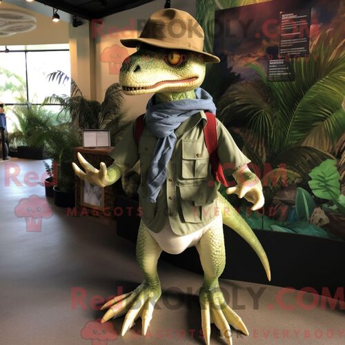 Costume Mascotte Redbrokoly De Puma Doré Personnage Habillé Avec Une Combinaison Et Des Lunettes De Soleil