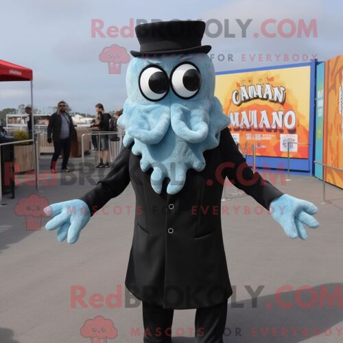 Costume De Mascotte Redbrokoly De Calamars Frits Personnage Habillé D Une Veste De Costume Et De Boucles D Oreilles