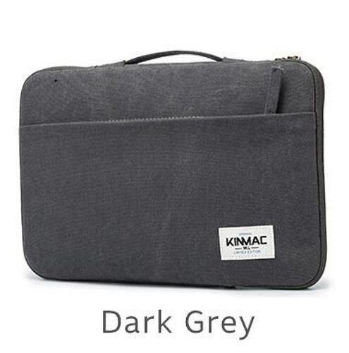 Imperméable Kinmac Mallette Ordinateur Portable Sac , Dame Homme Femmes Poignée Étui Pour Macbook Air Pro M1 PC,DropShip - For Pour MacBook M1 13 - Canevas gris