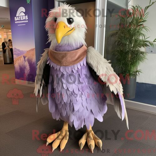 Costume De Mascotte Redbrokoly D Aigle De Lavande Haast Personnage Habillé Avec Une Jupe Et Des Coussinets De Pieds