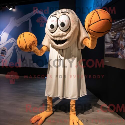 Costume De Mascotte Redbrokoly Pad Thai Noir Personnage Habillé Avec Une Robe Taille Empire Et Des Bandeaux