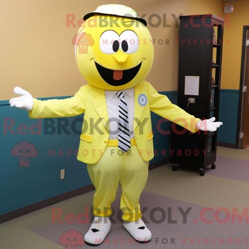 Costume De Mascotte Redbrokoly De Calmar Gris Habillé Avec Une Robe Taille Empire Et Des Bonnets