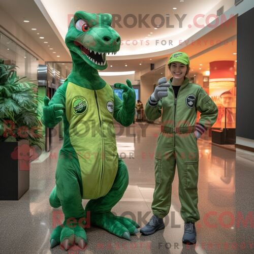 Personnage De Costume De Mascotte Redbrokoly De Poulet Au Beurre Brun Habillé Avec Une Chemise En Flanelle Et Des Ceintures De Smoking