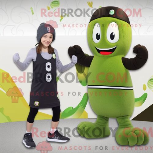 Costume De Mascotte Redbrokoly D Olive Hydra Habillé D Un Maillot De Bain Une Pièce Et De Bonnets