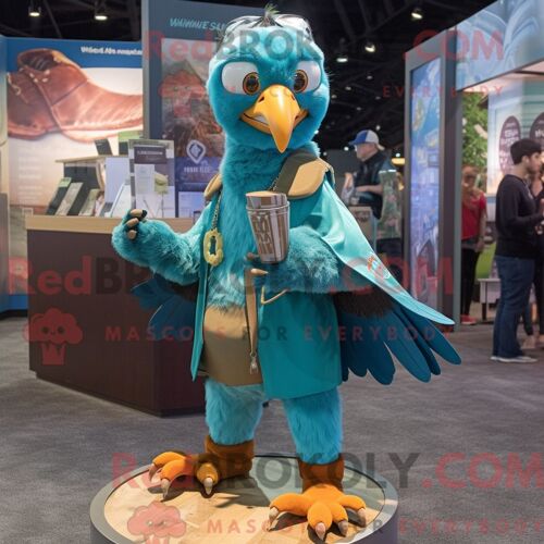 Costume Mascotte Redbrokoly D Oie Blanche Personnage Habillé Avec Une Mini Robe Et Des Bagues