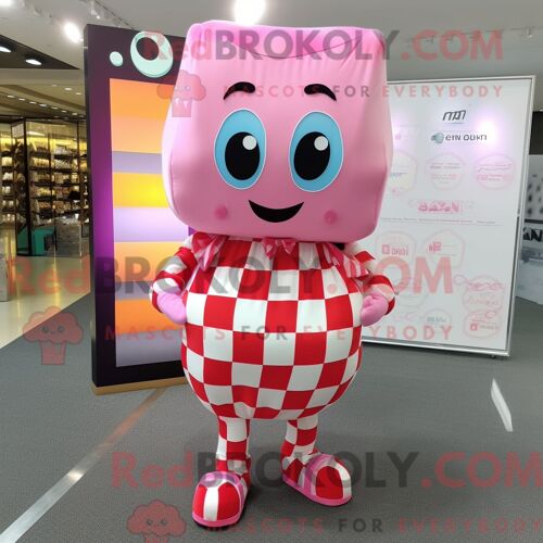 Costume Mascotte Redbrokoly Candy Box Personnage Habillé D Un Legging Et De Pochettes De Costume