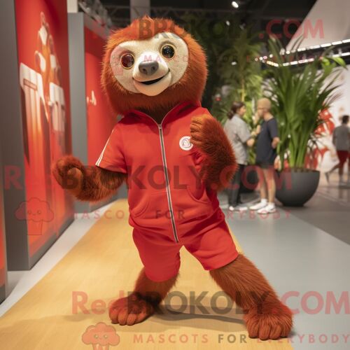 Personnage De Costume De Mascotte Redbrokoly De Fish And Chips Bleu Habillé Avec Une Chemise En Jean Et Des Casquettes