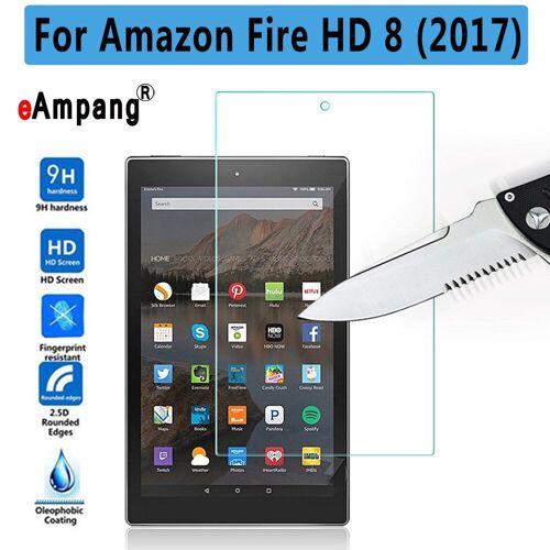 Coque En Verre Trempé De Qualité Supérieure Pour Tablette Amazon Fire Hd 8 2017 2017