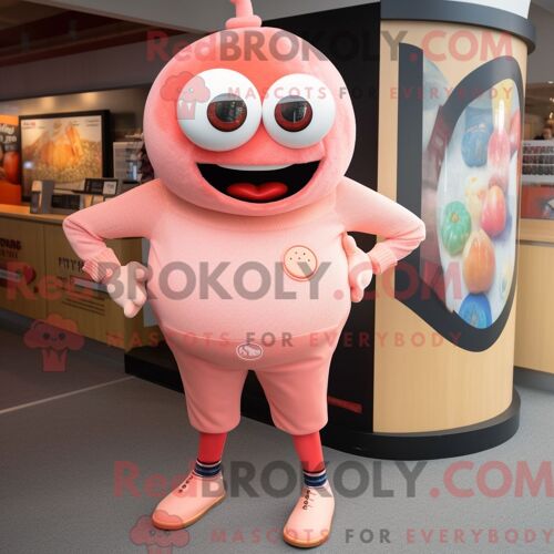 Costume De Mascotte Redbrokoly De Vache De Mer De Peach Stellar Habillé Avec Un Pantalon De Costume Et Des Chapeaux