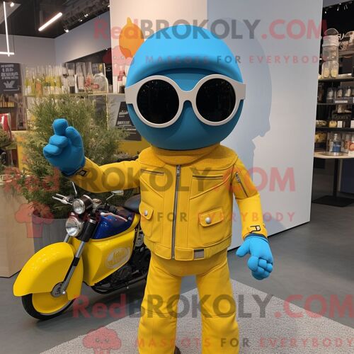 Mascotte Redbrokoly D Ordinateur Orange Costume De Personnage Habillé Avec Une Parka Et Des Foulards