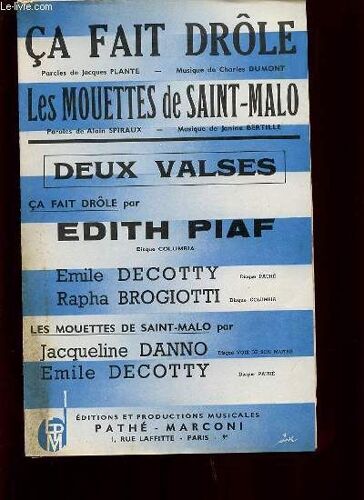 Ca Fait Drole / Les Mouettes De Saint Malo.