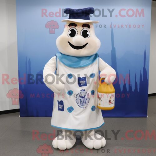 Costume De Mascotte Redbrokoly Sky Blue Hawk Habillé Avec Un Pantalon Et Des Chapeaux De Yoga