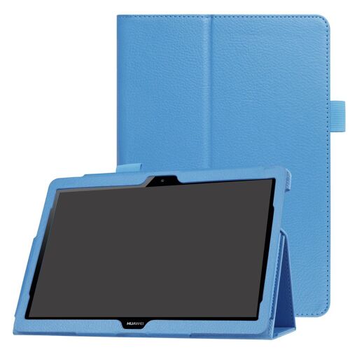 Étui À Rabat En Cuir Pu Pour Tablette Huawei, Compatible Mediapad T3 10, Grain Litchi, 9.6 Pouces