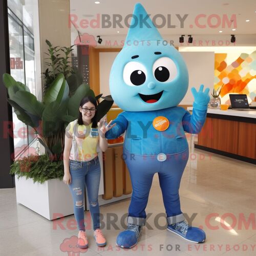 Personnage De Costume De Mascotte Redbrokoly De Blaireau Magenta Habillé Avec Un Jean Évasé Et Des Casquettes