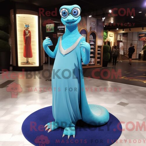 Costume De Mascotte Redbrokoly De Glyptodon Magenta Personnage Habillé D Une Robe Portefeuille Et De Montres
